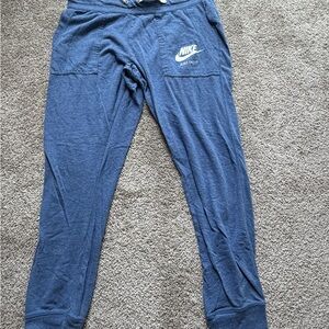 Nike Dark Blue Jogger Sweatpants with Logo